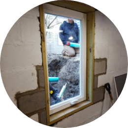 Installing Egress Window | Summit Basement Company | Akron OH